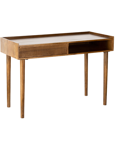 Bureau en bois de manguier avec tiroir 110x50x76 cm Kinara  - 1
