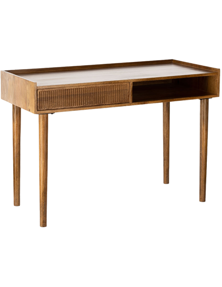Bureau en bois de manguier avec tiroir 110x50x76 cm Kinara  - 1