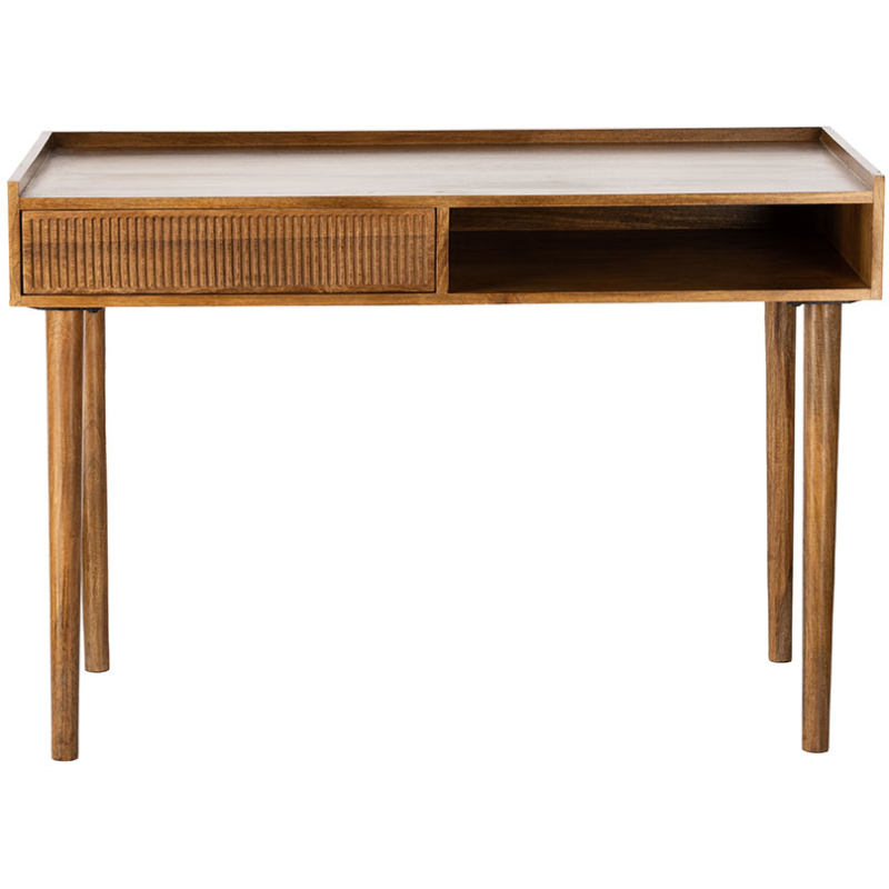 Bureau en bois de manguier avec tiroir 110x50x76 cm Kinara  - 2