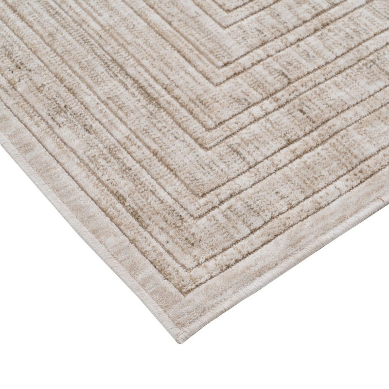 Tapis géométrique naturel en viscose et polyester 200x300 cm Mavrenza Ixia - 2