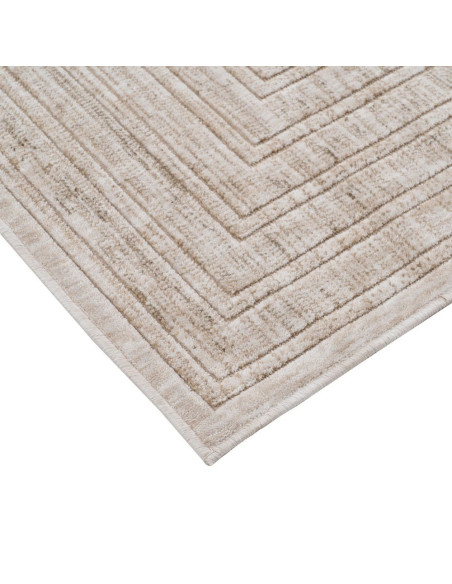 Tapis géométrique naturel en viscose et polyester 200x300 cm Mavrenza Ixia - 2
