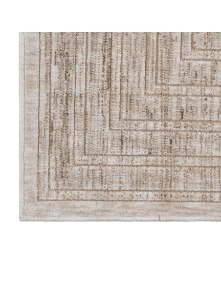 Tapis géométrique naturel en viscose et polyester 200x300 cm Mavrenza Ixia - 4