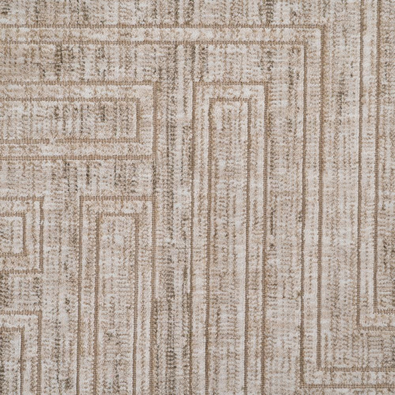 Tapis géométrique naturel en viscose et polyester 200x300 cm Mavrenza Ixia - 6