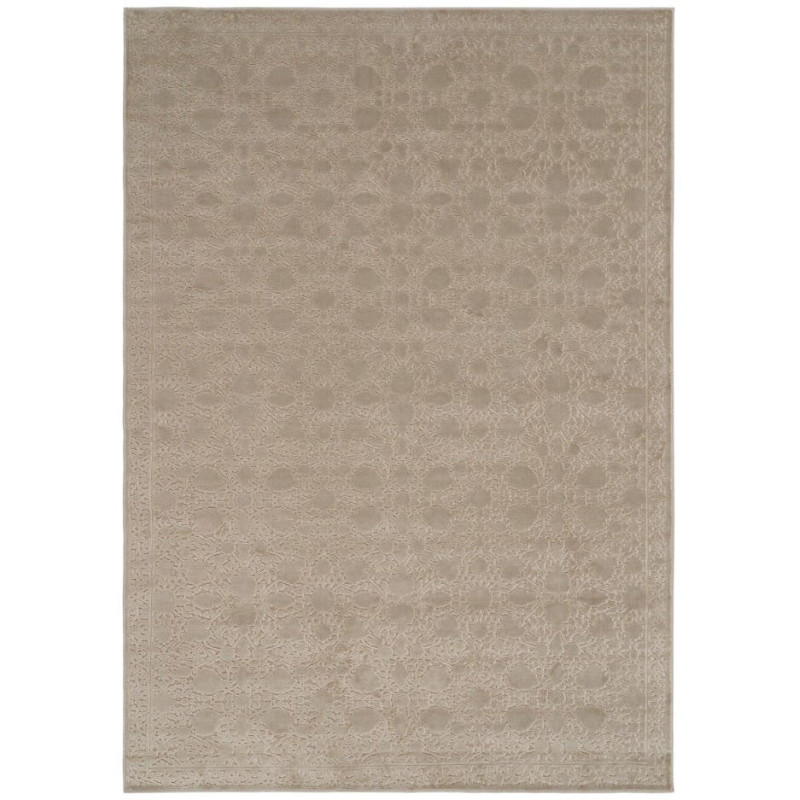 Tapis floral naturel en viscose et polyester 200x300 cm Kardamyli Ixia - 1
