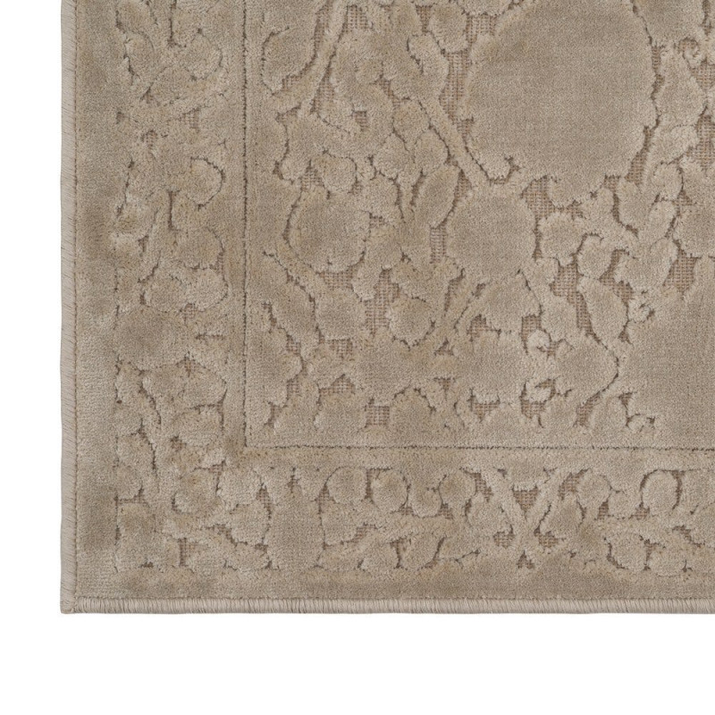 Tapis floral naturel en viscose et polyester 200x300 cm Kardamyli Ixia - 4