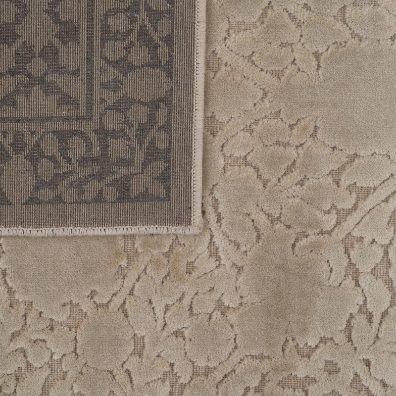 Tapis floral naturel en viscose et polyester 200x300 cm Kardamyli Ixia - 5