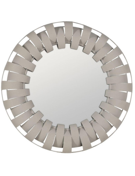 Miroir mural rond métal blanc 66,5 cm Vaeloria Ixia - 1