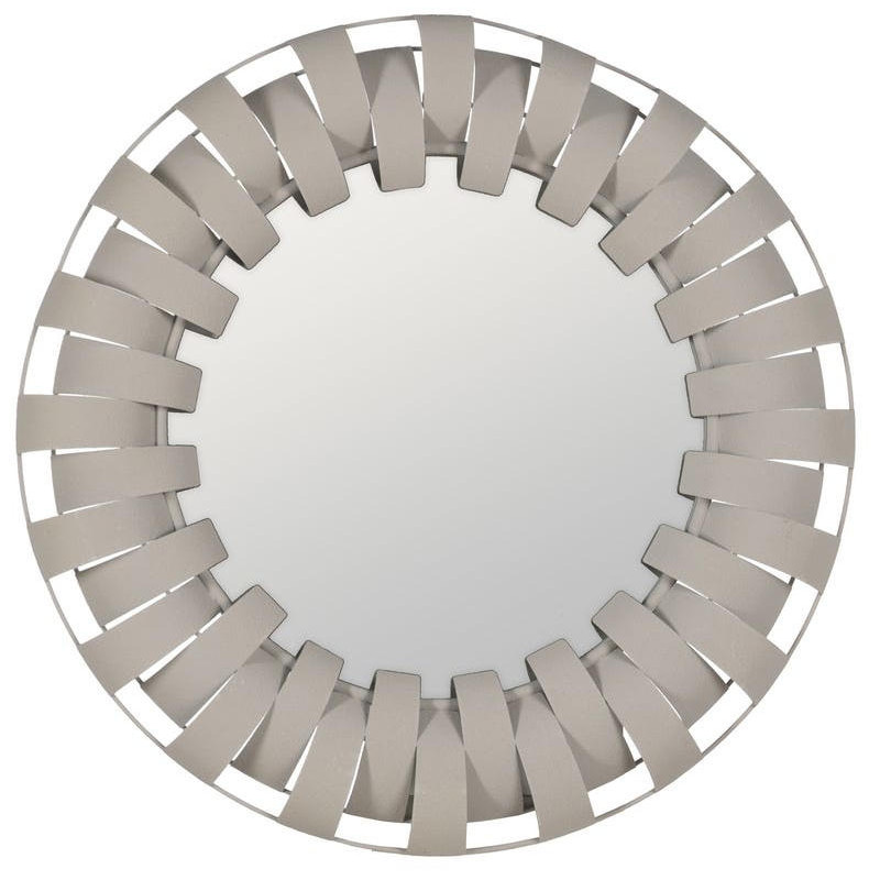 Miroir mural rond métal blanc 66,5 cm Vaeloria Ixia - 1