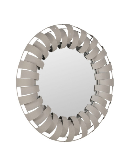 Miroir mural rond métal blanc 66,5 cm Vaeloria Ixia - 2