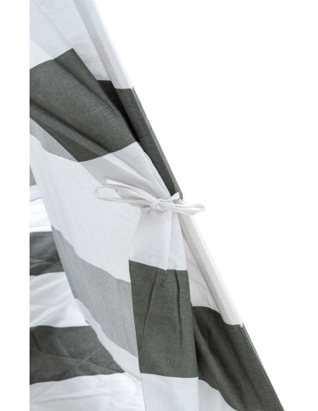 Tipi enfant intérieur gris rayé 120x120x155 cm Skarvane  - 6
