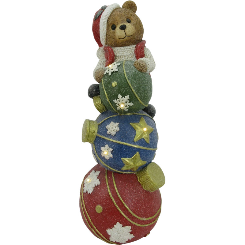 Figurine de Noël LED ours colorée céramique 65 cm Kittila  - 2