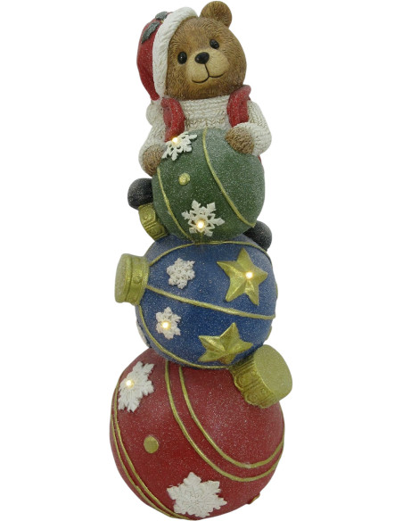 Figurine de Noël LED ours colorée céramique 65 cm Kittila  - 2