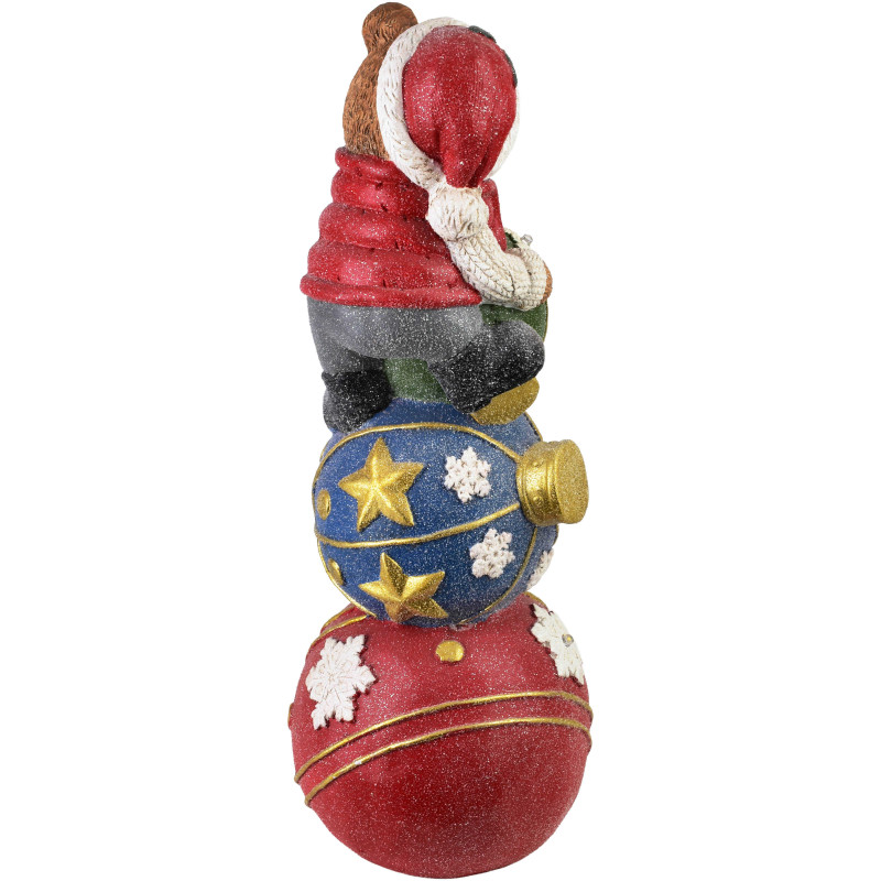 Figurine de Noël LED ours colorée céramique 65 cm Kittila  - 3