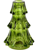Bougeoir sapin de Noël en verre vert 15 cm Veyrholm
