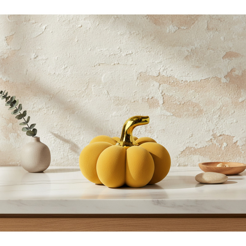 Citrouille décorative d’automne en céramique 19 cm Volkrune  - 2