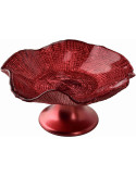 Coupe à fruits sur pied verre rouge 24 cm Laveno