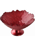 Grand compotier sur pied en verre rouge 28 cm Eryndelle