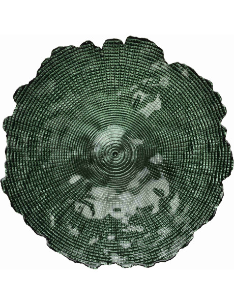 Grand compotier sur pied verre vert 28 cm Eryndelle  - 2