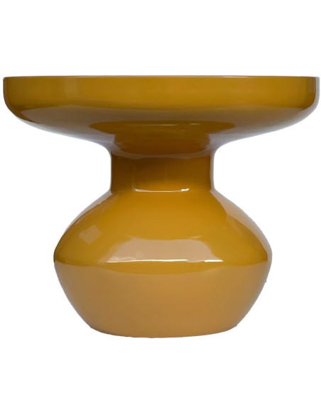 Table d’appoint ronde métal moutarde 34 cm Lou  - 3
