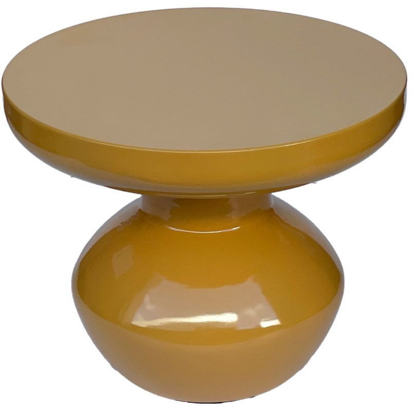 Table d’appoint ronde métal moutarde 34 cm Lou  - 4