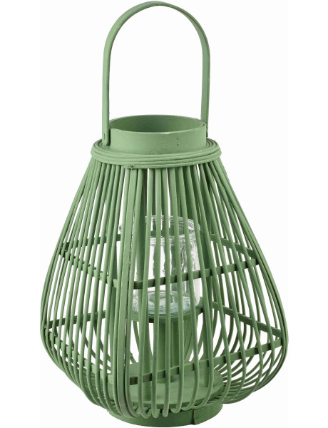 Lanterne décorative bois vert 51 cm Myrviane