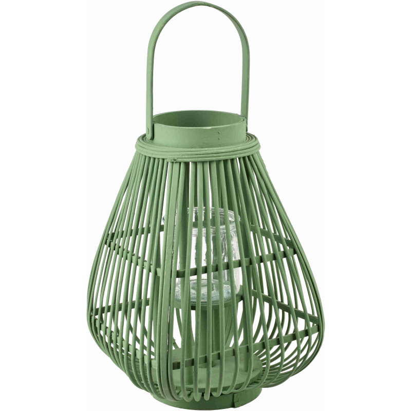 Lanterne décorative bois vert 51 cm...