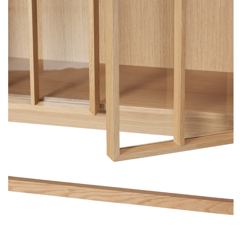 Vitrine vaisselier bois clair verre 170 cm Shoji Hübsch - 5