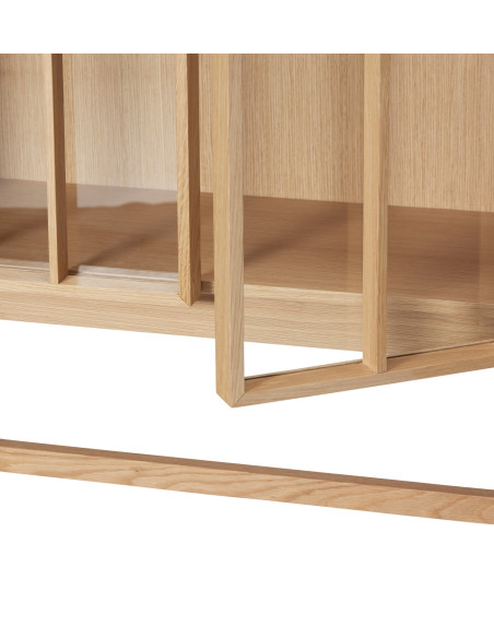 Vitrine vaisselier bois clair verre 170 cm Shoji Hübsch - 5