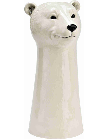 Vase ours polaire céramique blanc 28 cm Beary Wurm - 1