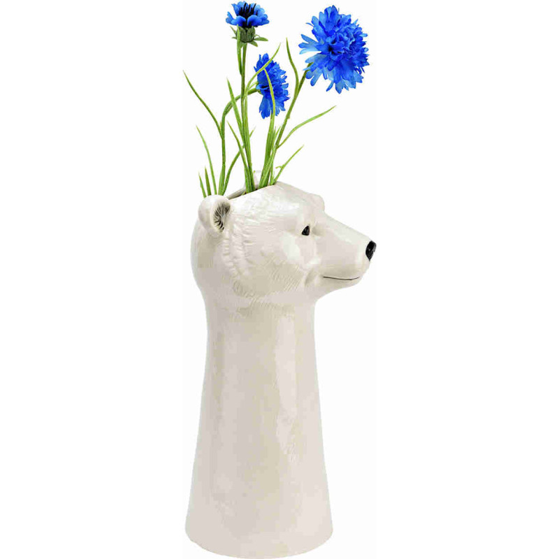 Vase ours polaire céramique blanc 28 cm Beary Wurm - 2