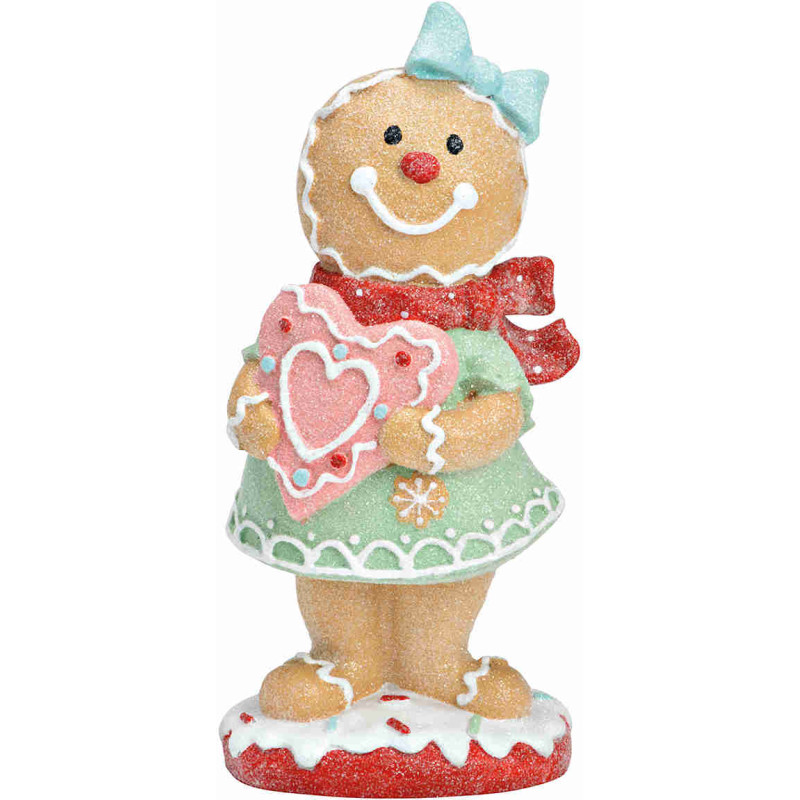 Figurine pain d’épices de Noël avec cœur 23 cm Kandern Wurm - 1