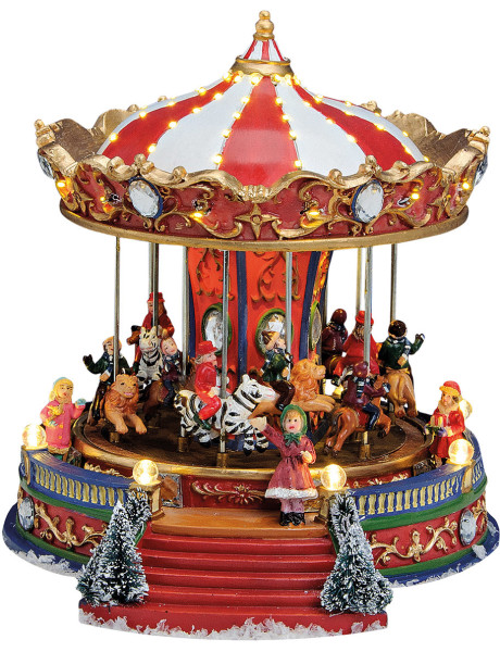 Carrousel de Noël lumineux musical 23 cm Luneburg Wurm - 1