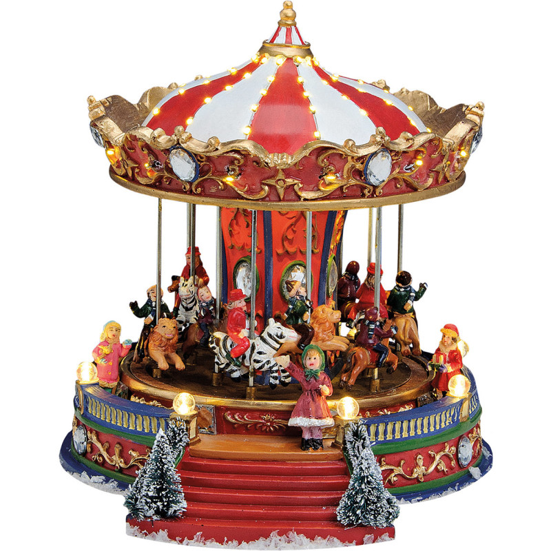 Carrousel de Noël lumineux musical 23 cm Luneburg Wurm - 1