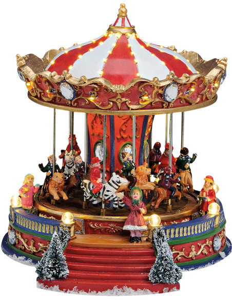 Carrousel de Noël lumineux musical 23 cm Luneburg Wurm - 1