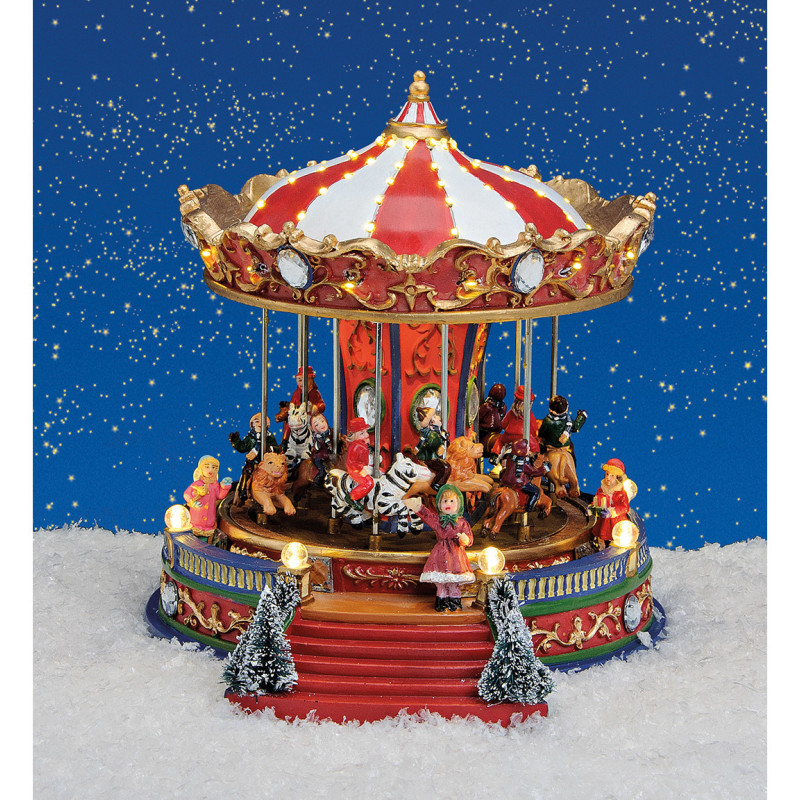Carrousel de Noël lumineux musical 23 cm Luneburg Wurm - 2