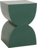 Table d’appoint sablier vert laurier en manguier 40 cm Corvo