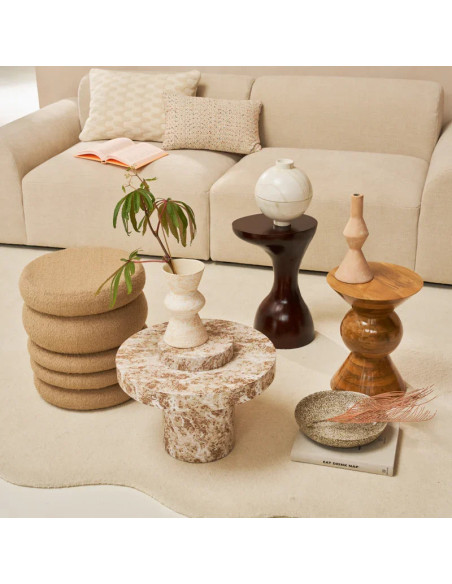 Table d’appoint ronde bois de manguier Ø30x40 cm Lusto Urban Nature Culture - 4