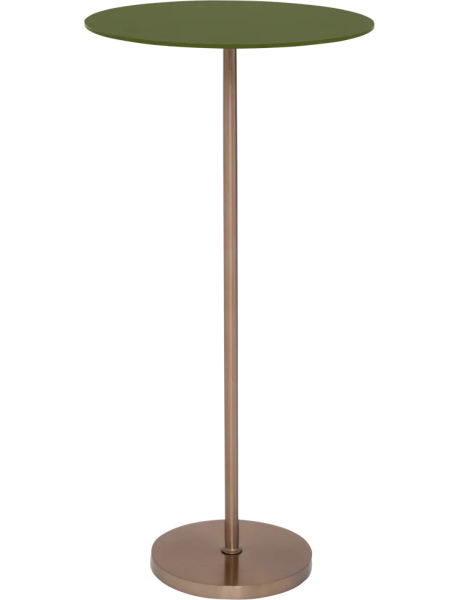 Table d’appoint haute verre et métal vert olive Ø30x62 cm Nolan Urban Nature Culture - 1