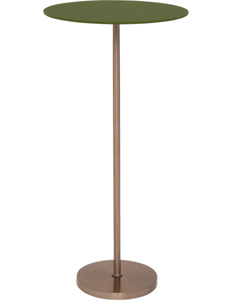 Table d’appoint haute verre et métal vert olive Ø30x62 cm Nolan Urban Nature Culture - 1
