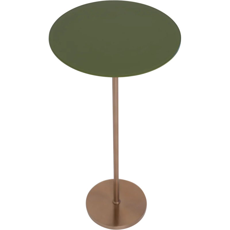 Table d’appoint haute verre et métal vert olive Ø30x62 cm Nolan Urban Nature Culture - 4