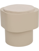 Table d’appoint ronde beige kaki Ø45x40 cm Tabouret