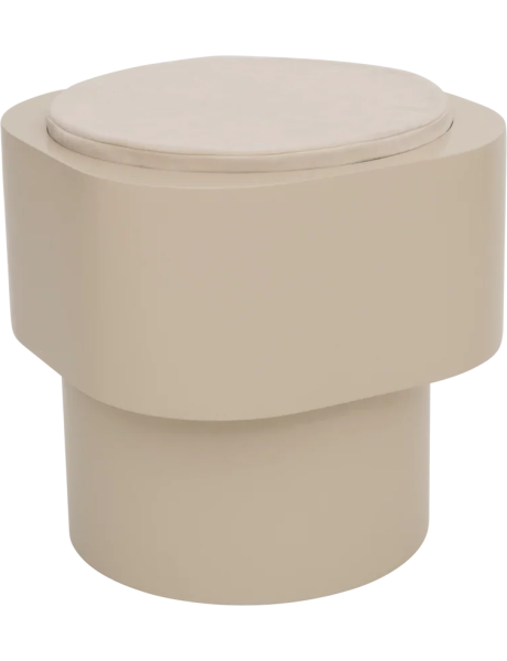 Table d’appoint ronde beige kaki Ø45x40 cm Tabouret Urban Nature Culture - 1