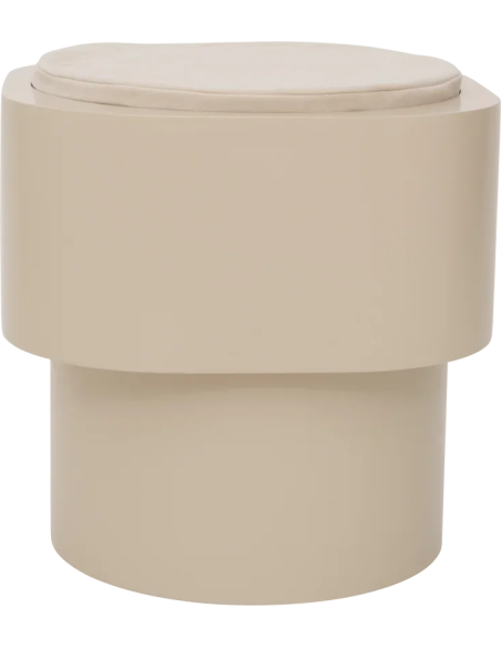 Table d’appoint ronde beige kaki Ø45x40 cm Tabouret Urban Nature Culture - 3