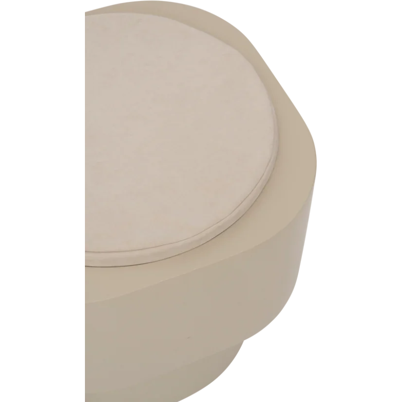 Table d’appoint ronde beige kaki Ø45x40 cm Tabouret Urban Nature Culture - 4