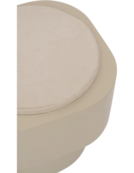 Table d’appoint ronde beige kaki Ø45x40 cm Tabouret Urban Nature Culture - 4