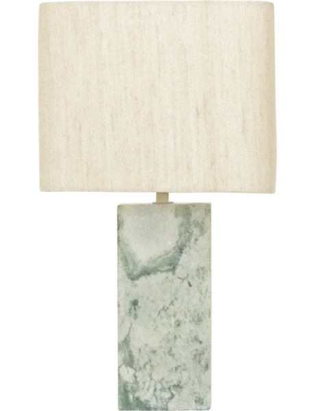 Lampe à poser marbre vert et lin 22x22x39 cm Suvi Urban Nature Culture - 1