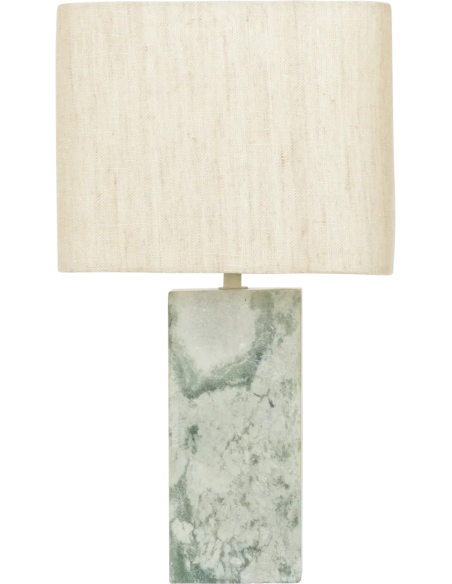 Lampe à poser marbre vert et lin 22x22x39 cm Suvi Urban Nature Culture - 1