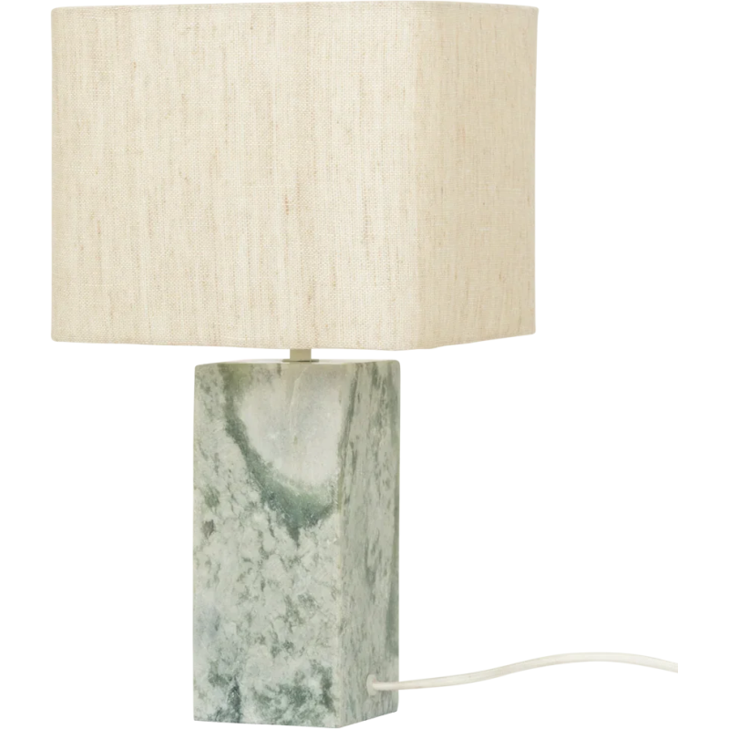 Lampe à poser marbre vert et lin 22x22x39 cm Suvi Urban Nature Culture - 3