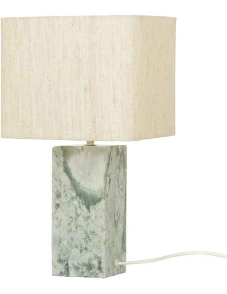 Lampe à poser marbre vert et lin 22x22x39 cm Suvi Urban Nature Culture - 3