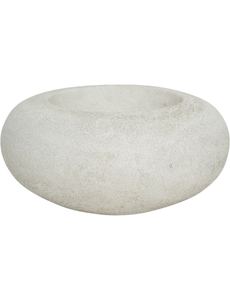 Lampe à poser galet en grès blanc 31,5x31,5x14 cm Izumi Urban Nature Culture - 1